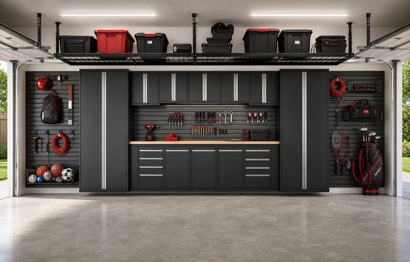 Tame the Garage. Own the Space. storage installation inspiration