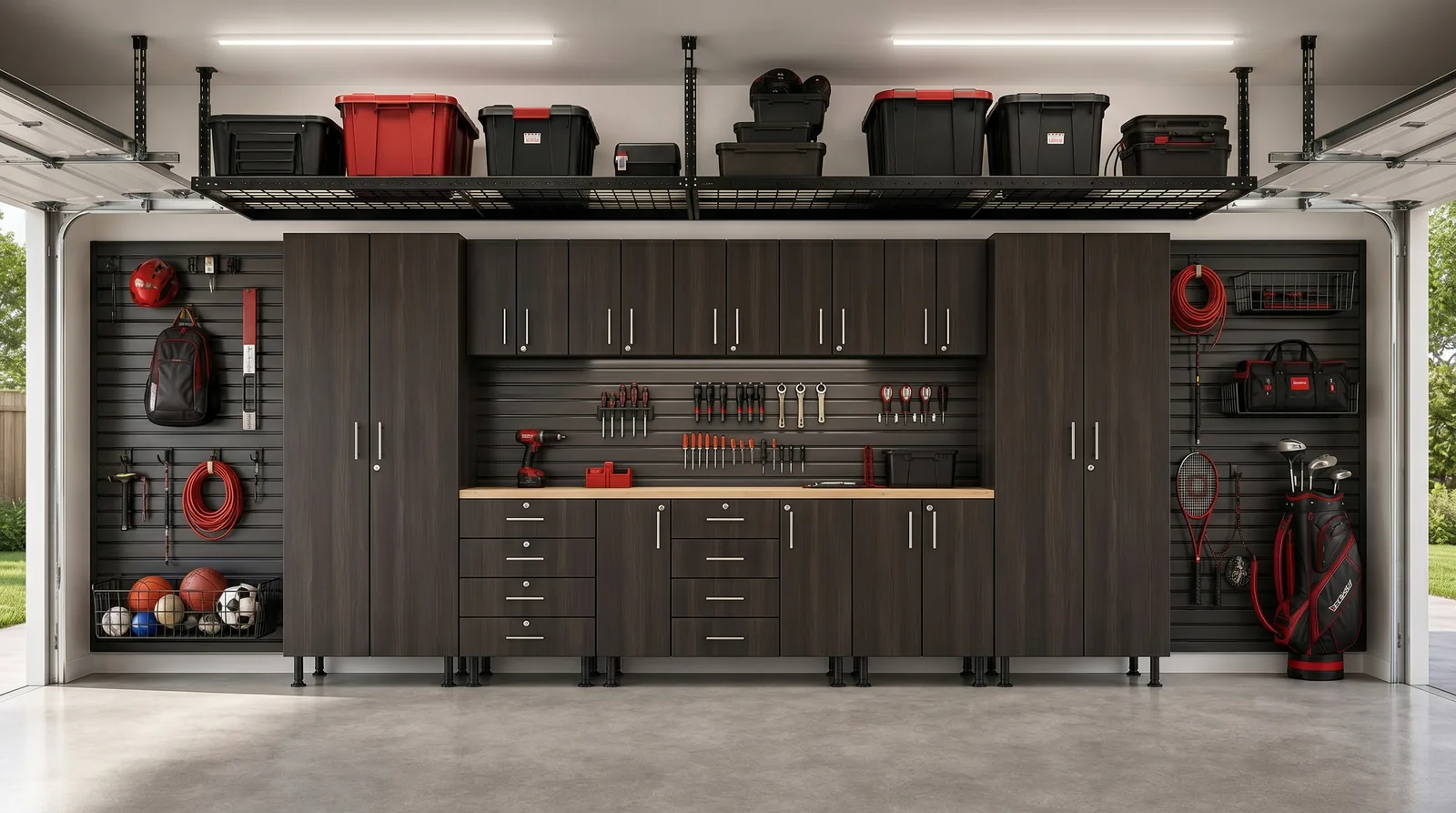 Tame the Garage. Own the Space. storage installation inspiration